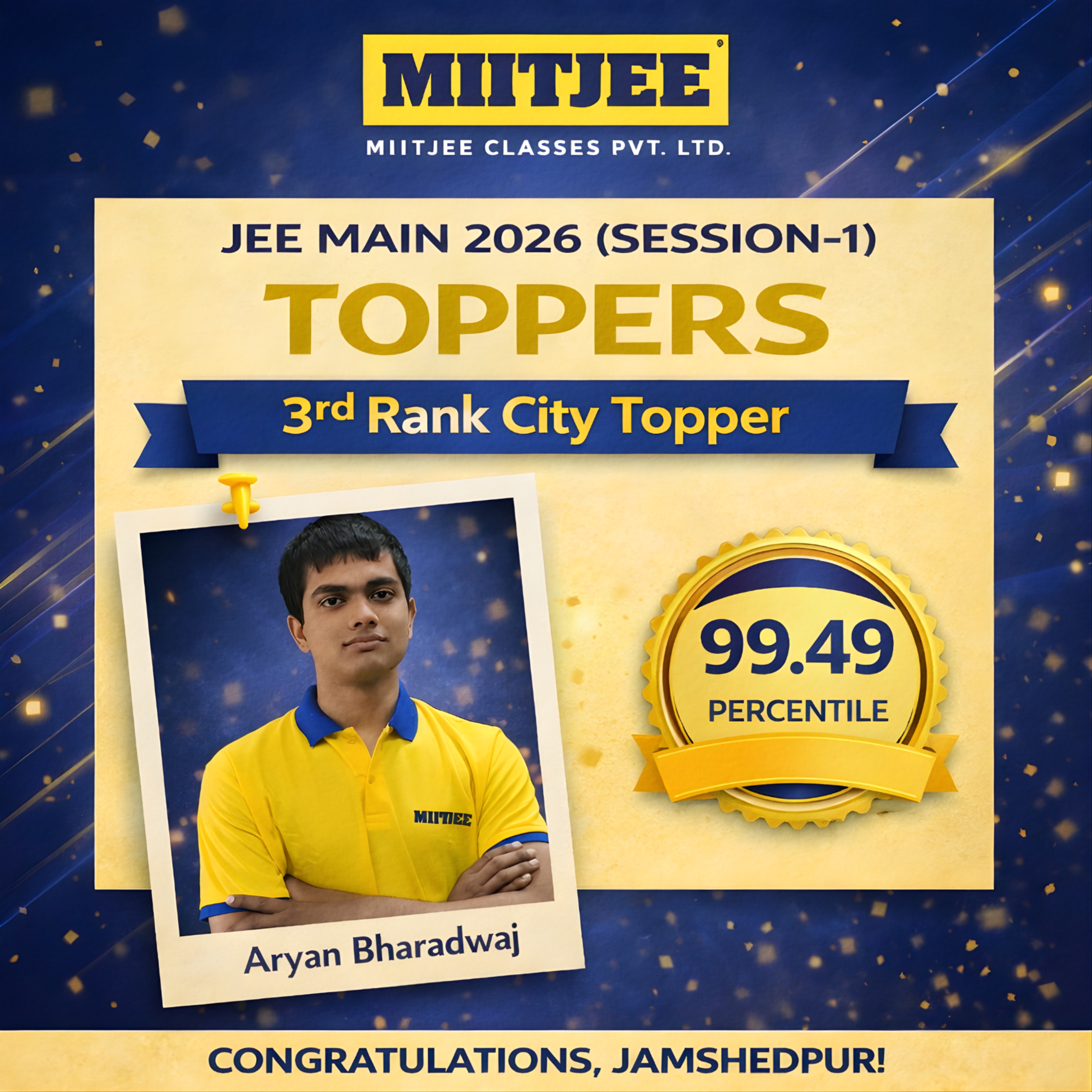 3RD RANK CITY TOPPER